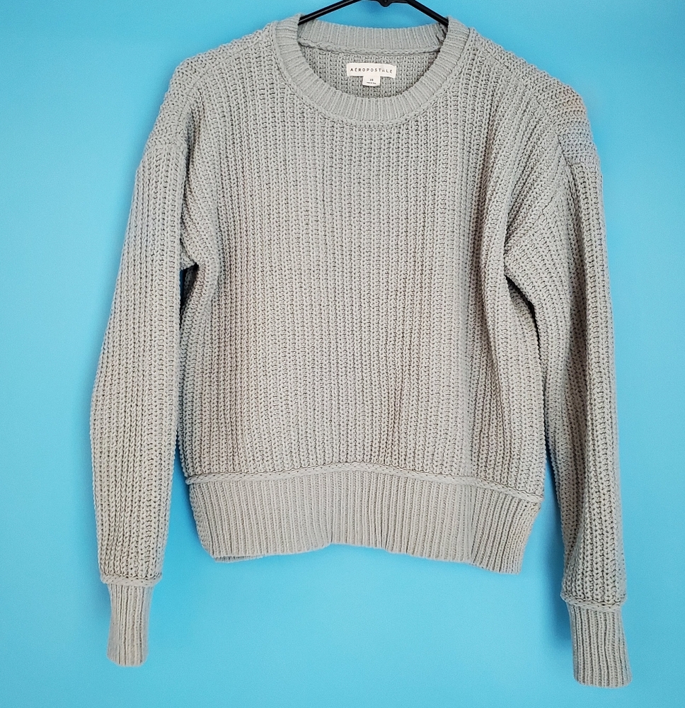 Aeropostale Sweater Size XS Light Green Knit
